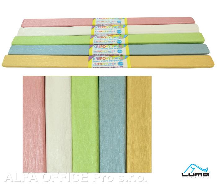 Krepový papír - sada 10 ks / perleťový mix