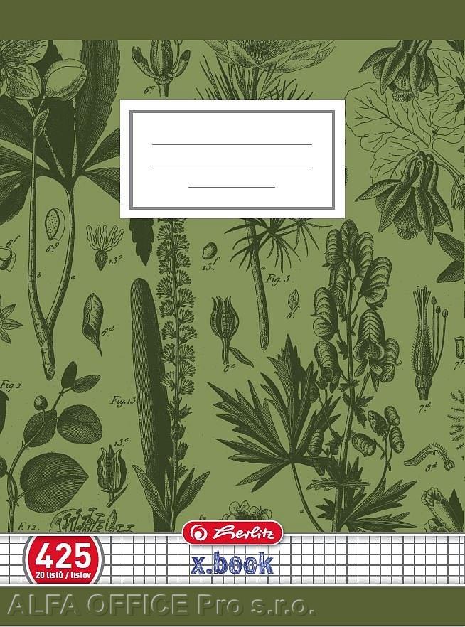 Sešit školní Herlitz Premium 425 - A4 / čtvereček / 20 listů