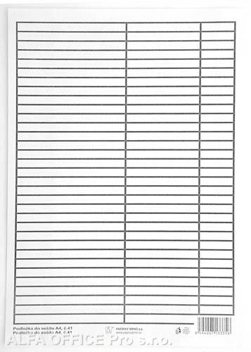 Podložka do sešitů A4 papírová - linka / linka