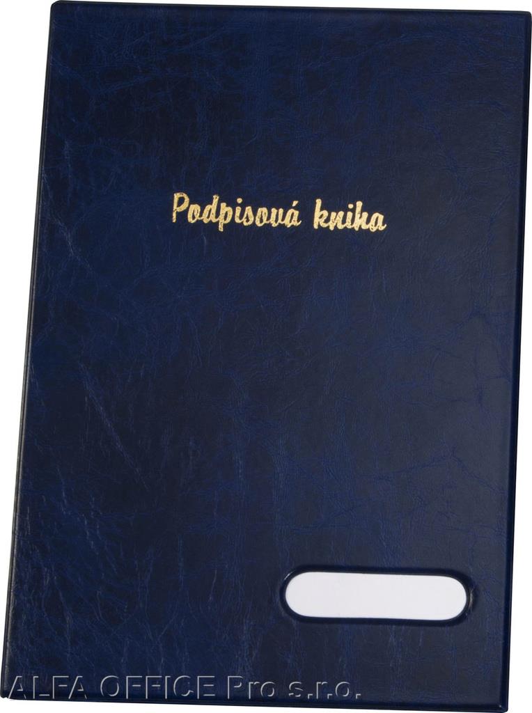 Kniha podpisová Hanibal - imitace kůže / modrá