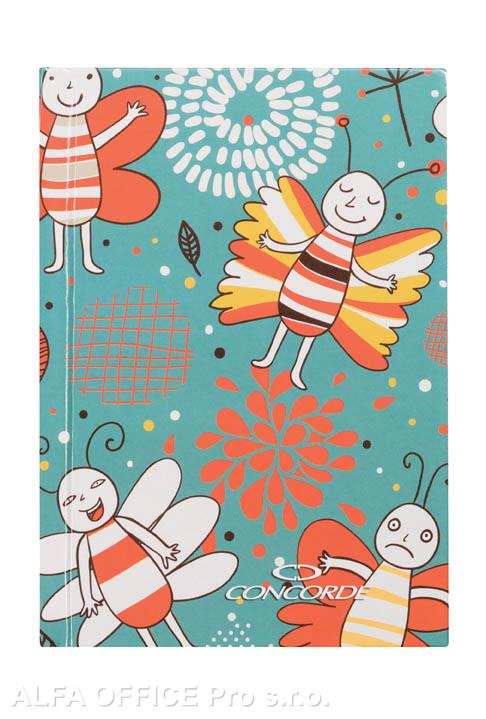Kniha záznamní lepená Concorde - A5 / čtvereček / 100 listů
