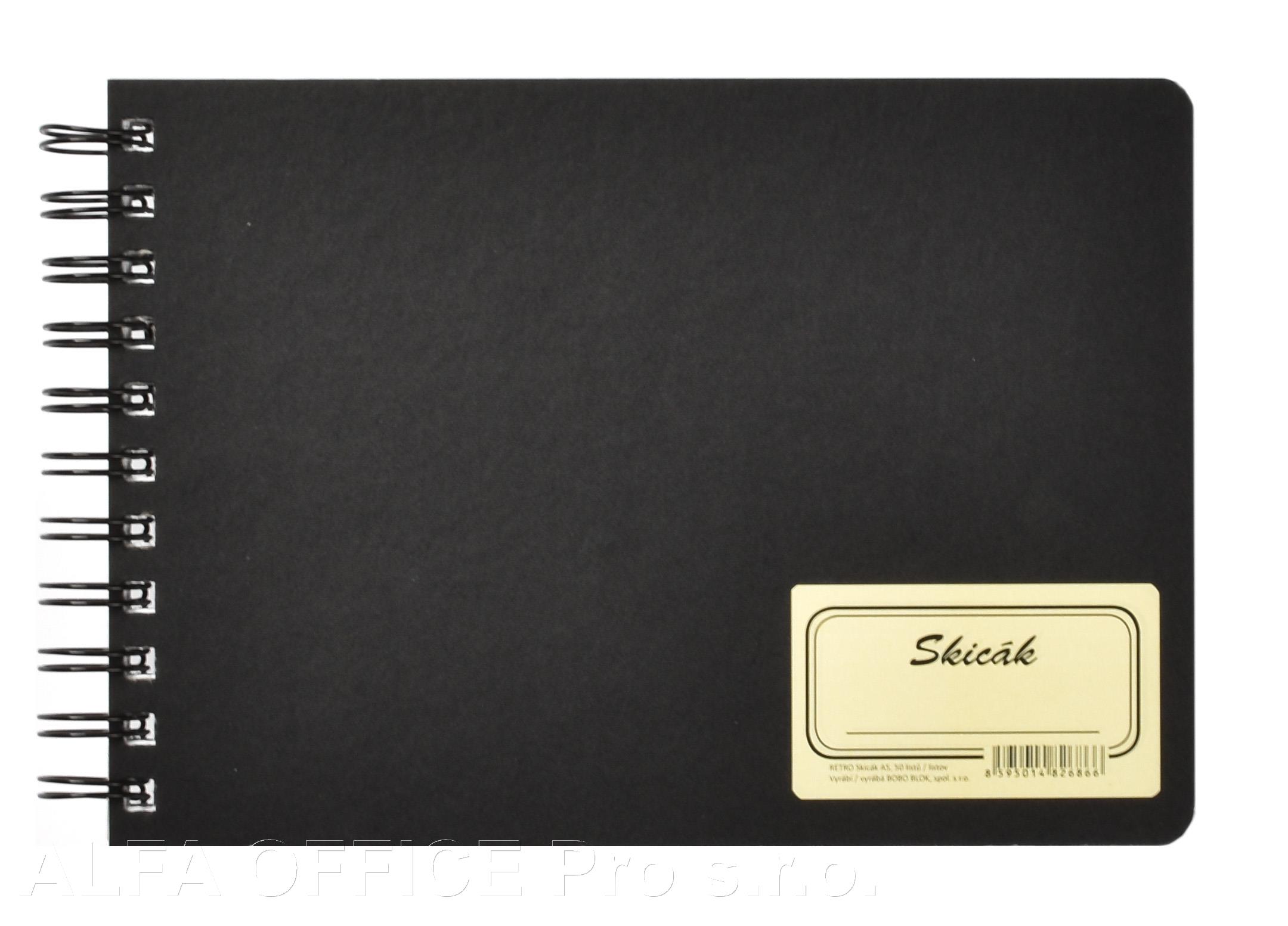 Skicák Retro BOBO - A5 / 50 listů