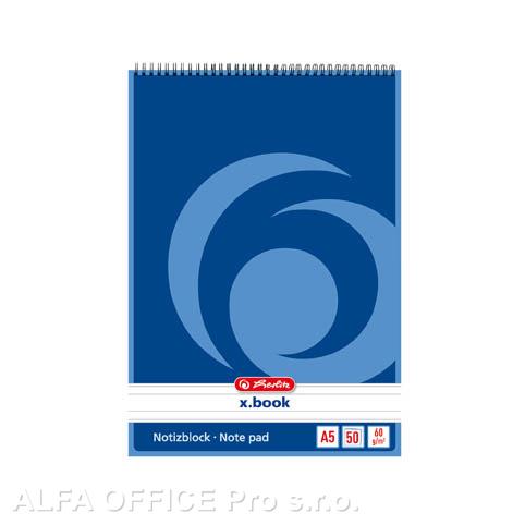 Blok Herlitz horní spirála - A5 / linka