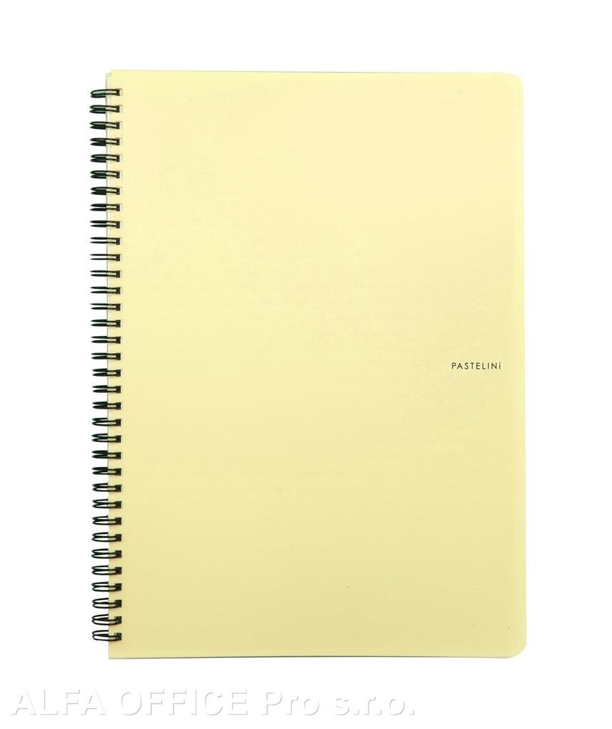 Blok kroužkový PASTELINi - A5 / linka / žlutá