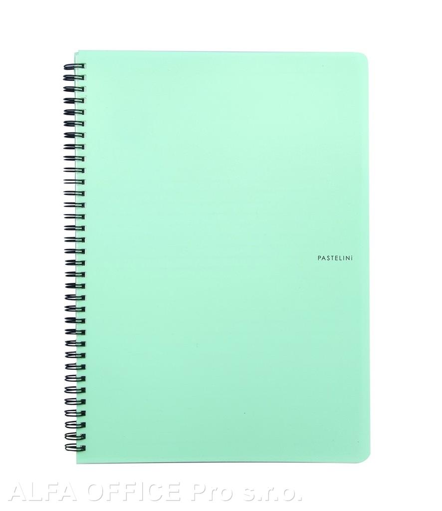 Blok kroužkový PASTELINi - A4 / linka / zelená