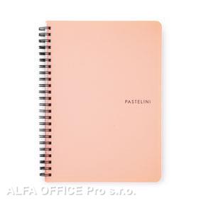 Blok kroužkový PASTELINi - A5 / linka / oranžová
