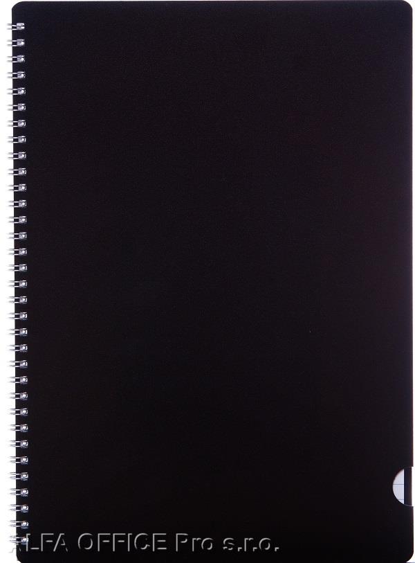 Blok BOBO Plastic s boční spirálou - A4 / linka