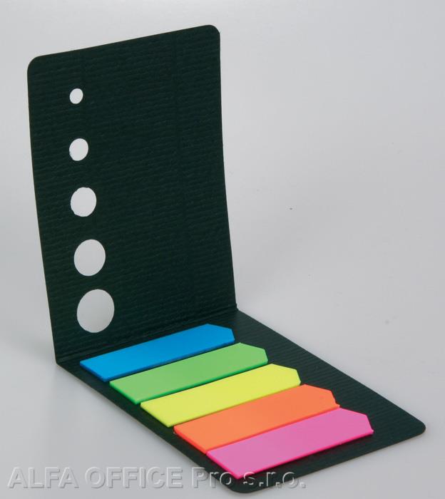 Samolepicí záložky šipky Concorde v sadě - 12 mm x 44 mm / neonové