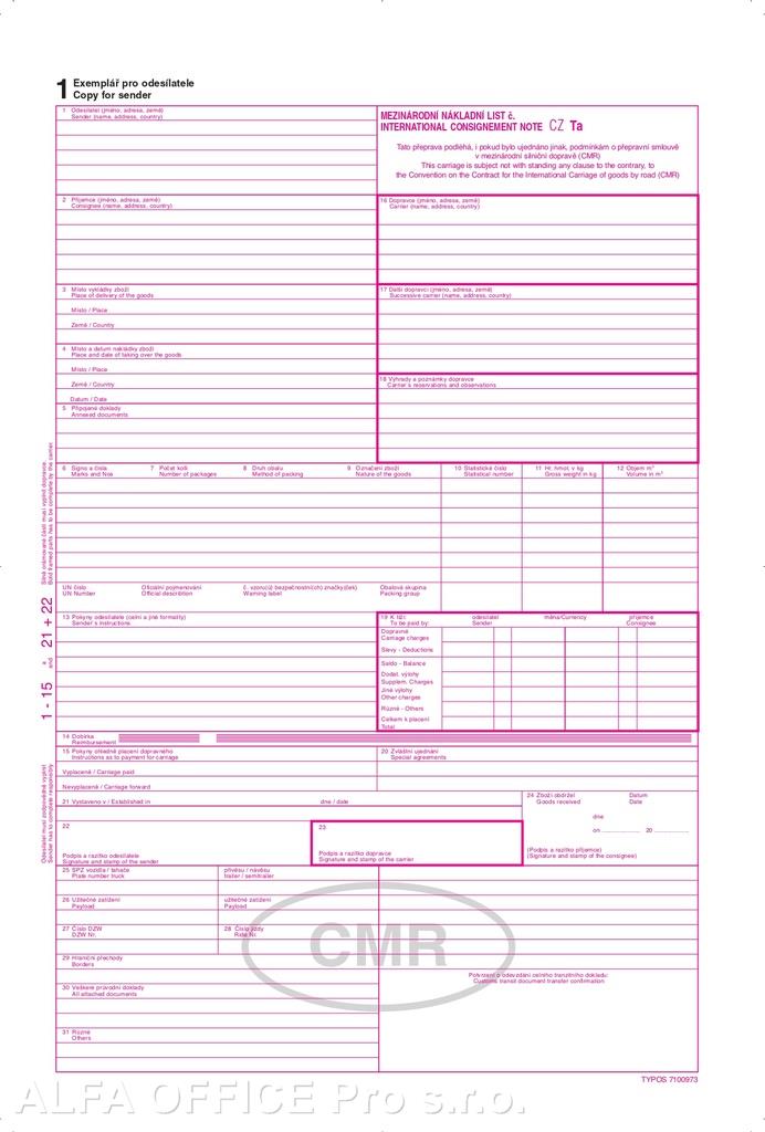 MSK 965 CMR - A4 / 5 listů NCR / 965