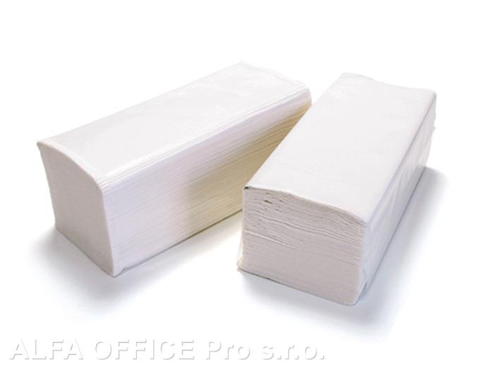 Papírové ručníky skládané Z-Z bílé 2-vrstvé 150 ks - celuoza