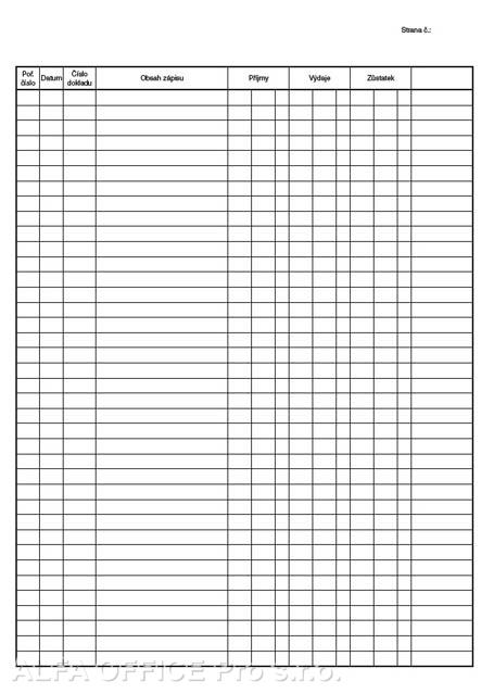 MSK 7400144 pokladní kniha 20 listů A4