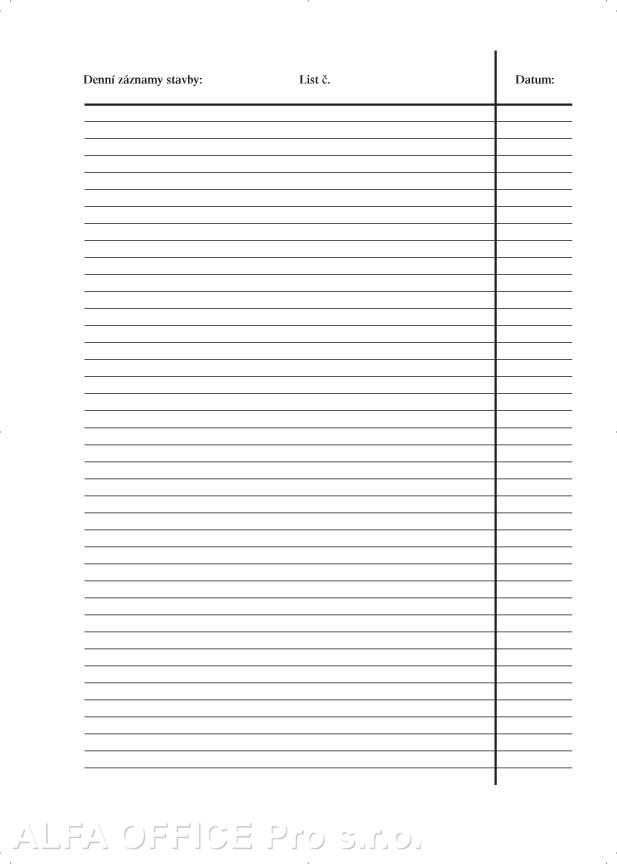 MSK 7400401 stavební a montážní deník 3 x 20 listů NCR A4