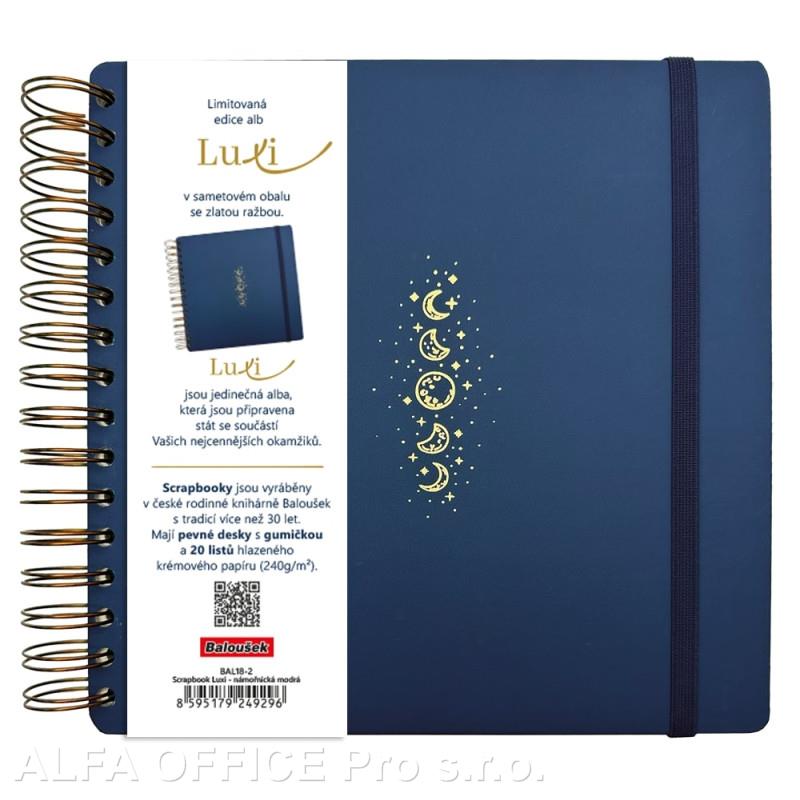 Fotoalbum Luxi - 21 x 21 cm / námořnická modrá vesmír