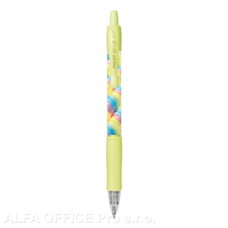 Gelový roller Pilot G-2 Flow 0,7 - žlutá / černá náplň