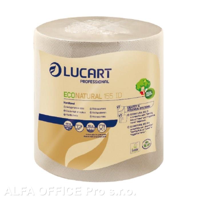 Papírové ručníky v rolích Lucart EcoNatural / 155 m / 2-vrstvé