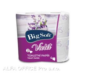 Papír toaletní Big Soft Violet - dvouvstvý / bílá