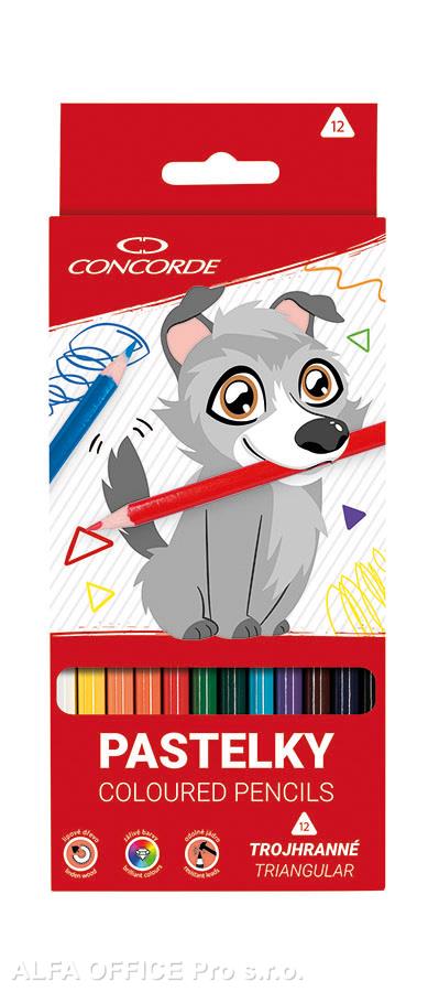 Pastelky CONCORDE Volfík / 12 barev