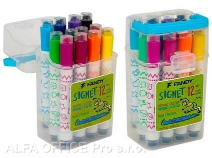 Fandy 199010 popisovače Signet 12 ks s razítkem