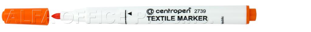 Značkovač Centropen 2739 na textil - oranžová
