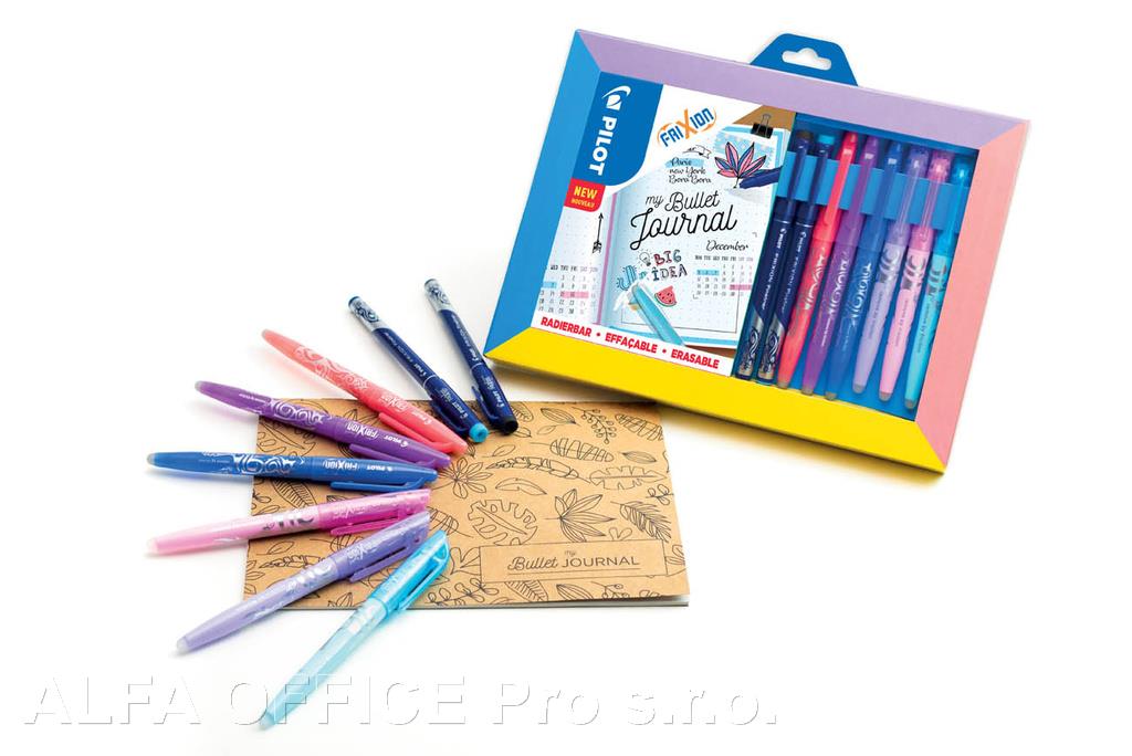 Roller Pilot FriXion Ball Bullet Journal sada 8ks + sešit