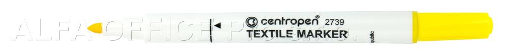 Značkovač Centropen 2739 na textil - žlutá