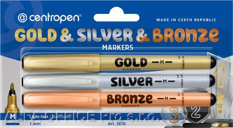 Značkovače Centropen 2670 M - sada 3 ks