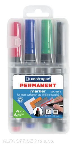 Značkovač Centropen 8566 permanent - sada 4 ks