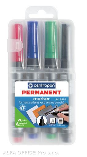 Značkovač Centropen 8576 permanent - sada 4 ks