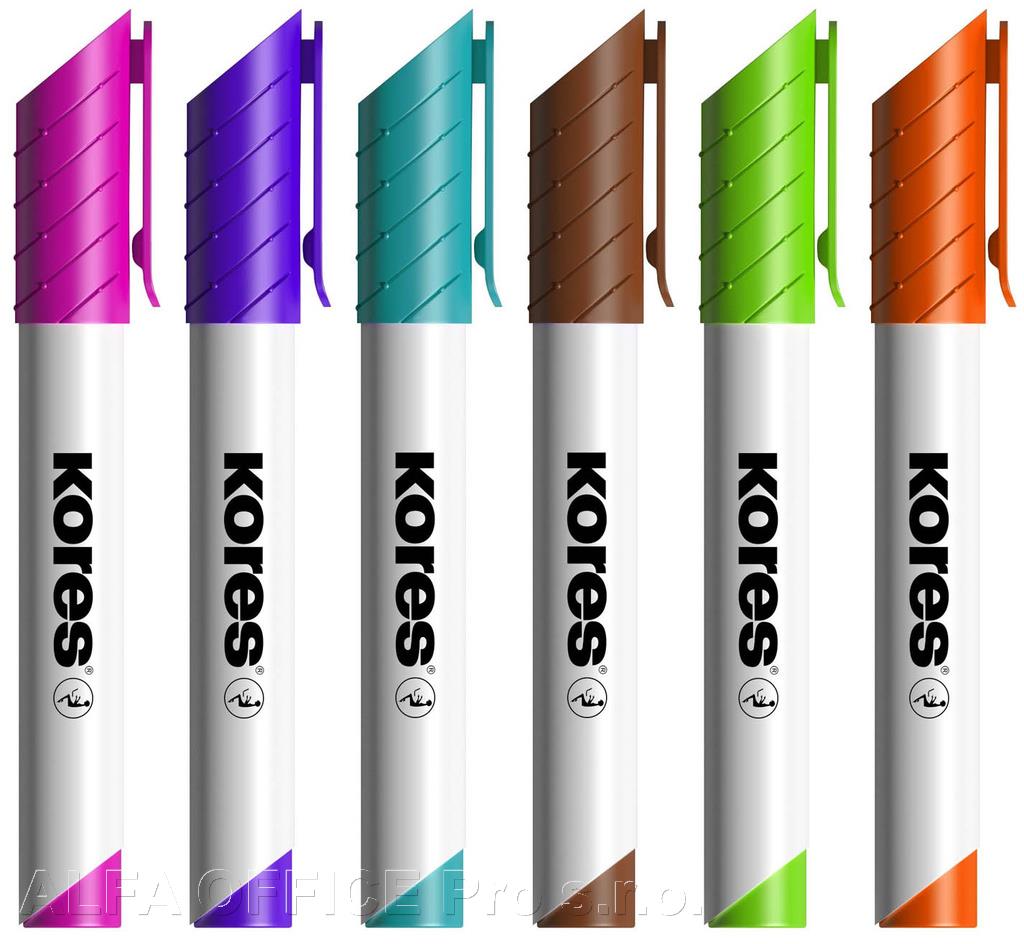 Popisovač Kores K-Marker Flipchart - sada 6 ks / kulatý hrot