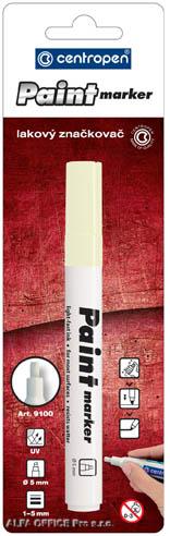 Značkovač Centropen 9100 lakový - bílá