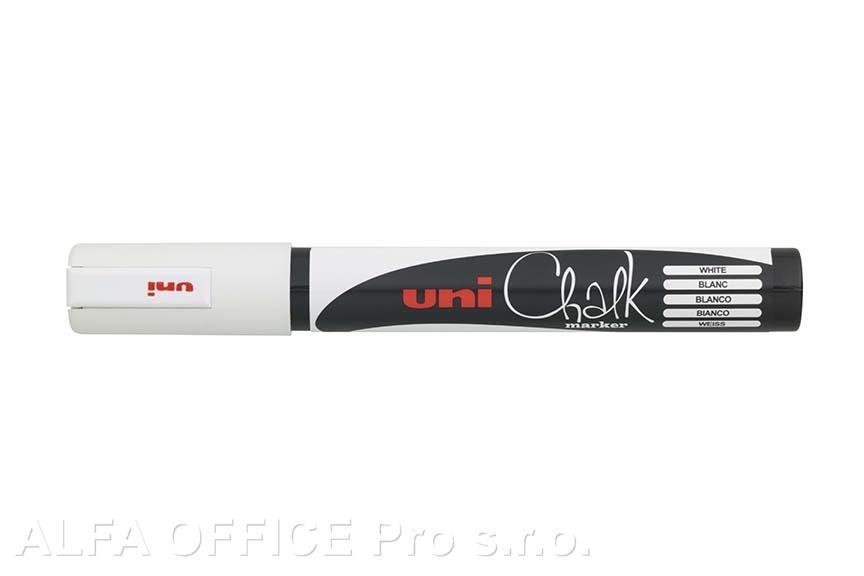 Popisovač křídový UNI Chalk Marker PWE-5M / bílá