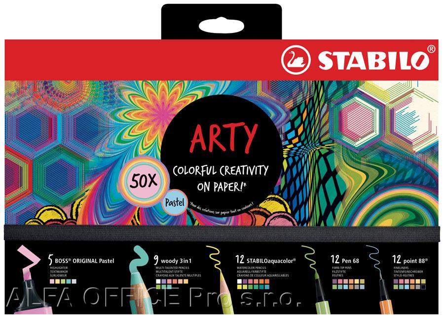 Kreativní sada Pastel STABILO® ARTY - 50 ks
