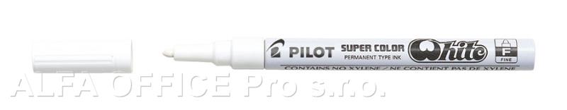 Popisovač Pilot Super Color - bílá / F / 1 mm
