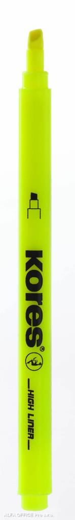 Zvýrazňovač Kores High Liner / žlutá