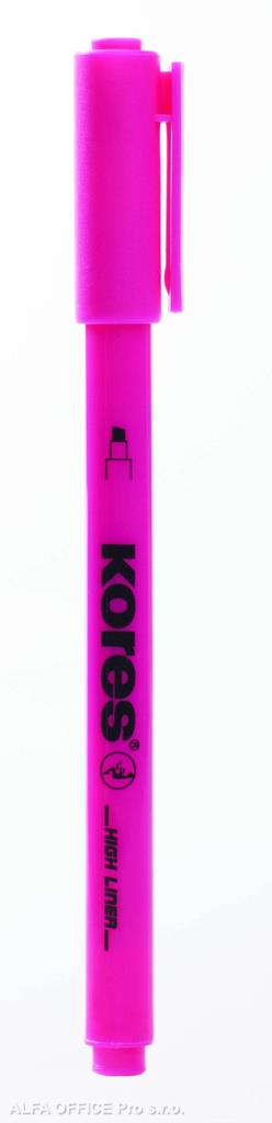 Zvýrazňovač Kores High Liner / růžová