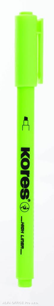 Zvýrazňovač Kores High Liner / zelená