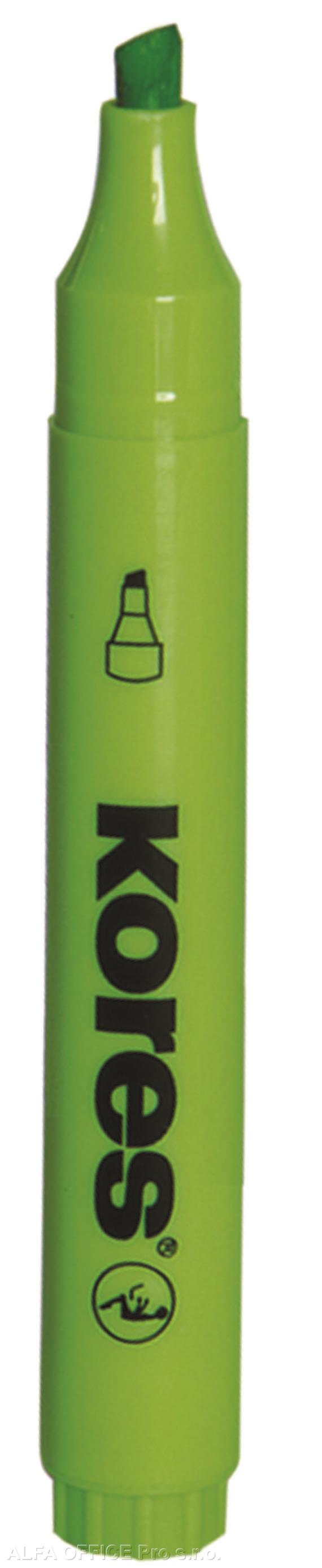 Zvýrazňovač Kores High Liner PLUS / zelená
