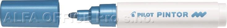 Popisovač Pilot Pintor M / metalický modrá