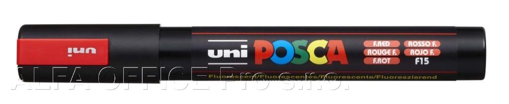 Posca popisovač / 2,5 mm - fluo-červená