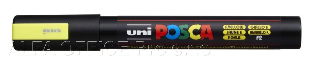 Posca popisovač / 2,5 mm - fluo-žlutá