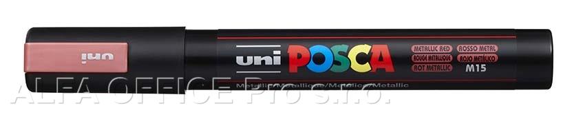Posca popisovač / 2,5 mm - metal. červená