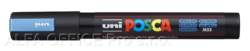 Posca popisovač / 2,5 mm - metal. modrá