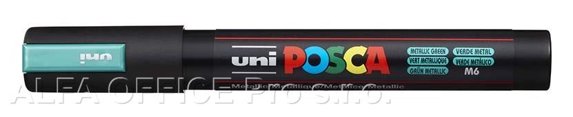 Posca popisovač / 2,5 mm - metal. zelená