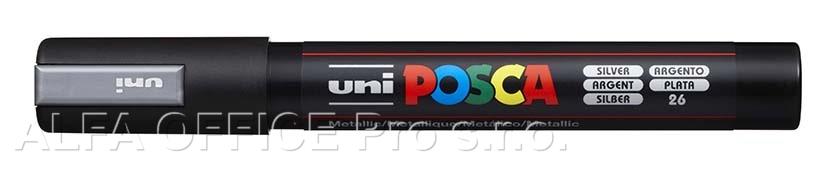 Posca popisovač / 2,5 mm - stříbrná