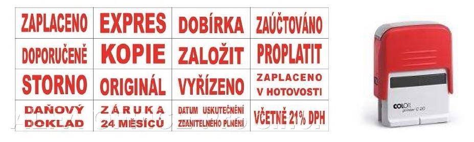 Colop razítko Printer 20/L s textem ZAPLACENO V HOTOVOSTI