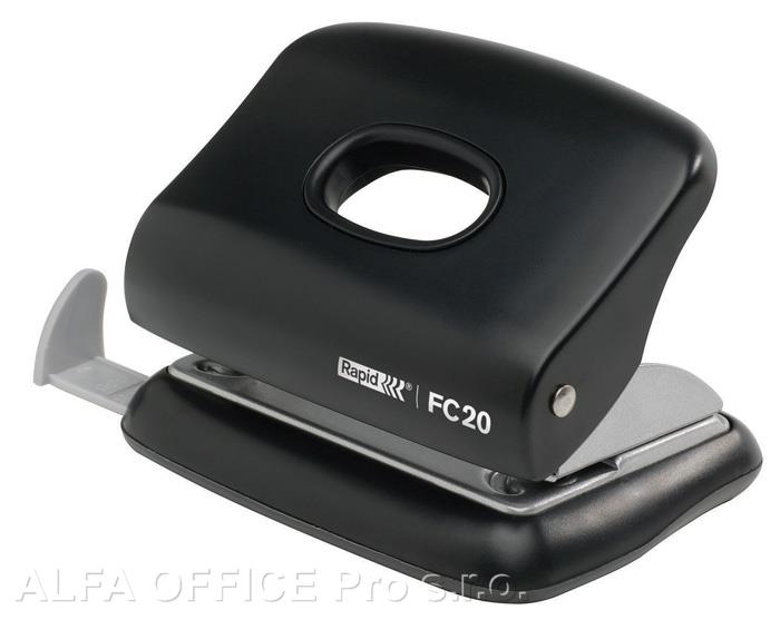 Kancelářský děrovač Rapid FC20 / černá - 20 listů