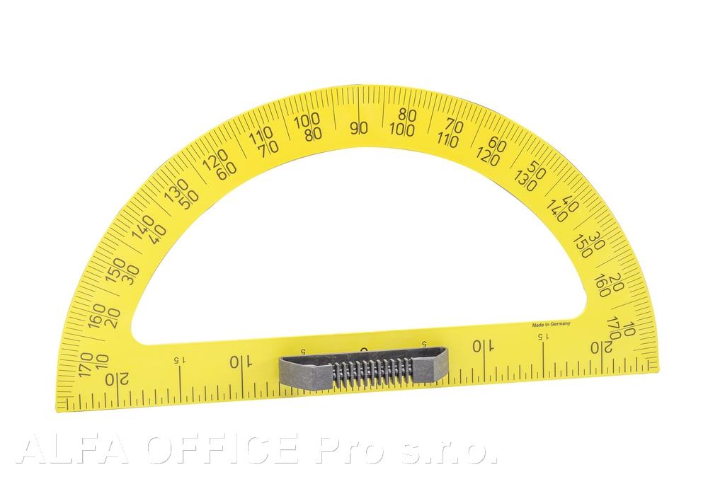 Úhloměr na tabuli WISSNER  - 180° 50cm / žlutá