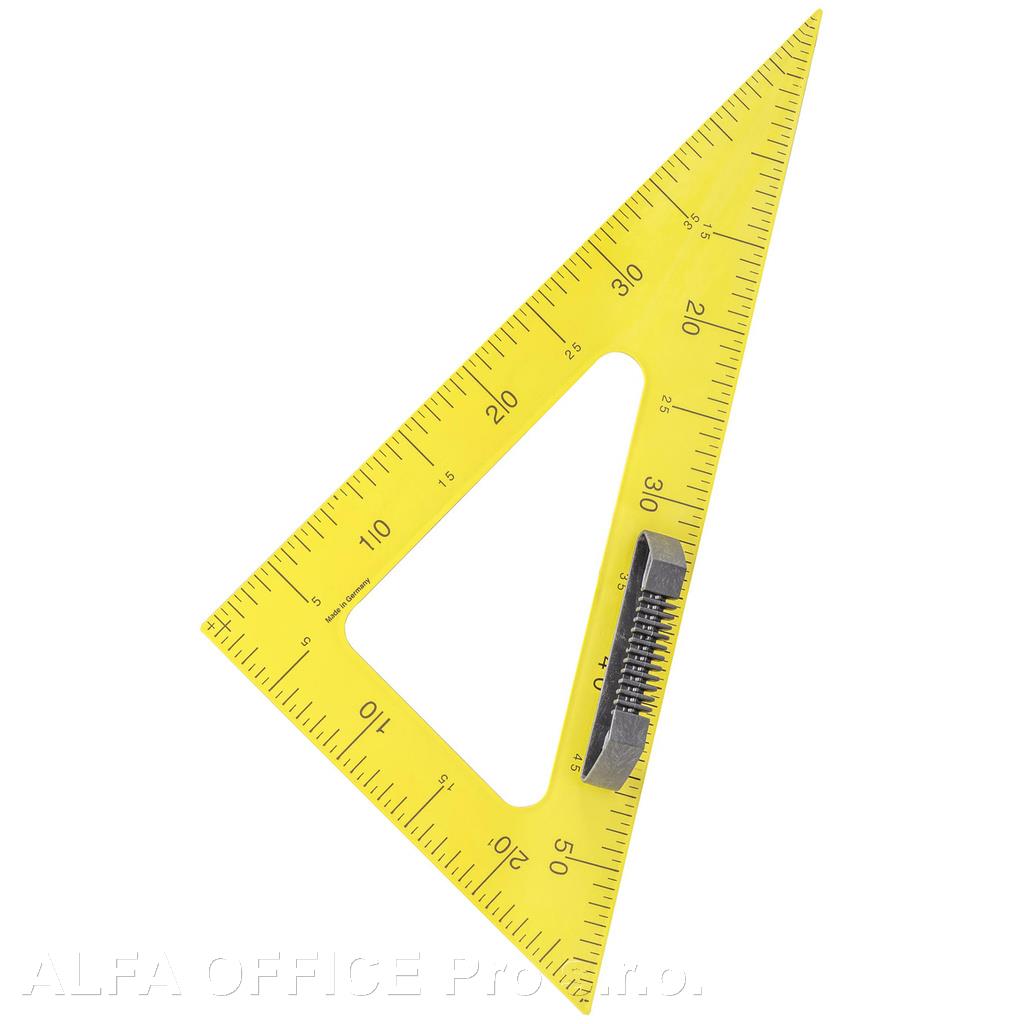 Trojúhelník na tabuli WISSNER  - 60° 60cm / žlutá