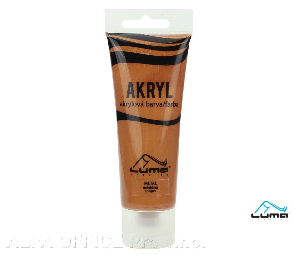 Akrylová barva LUMA - METAL / 75 ml / měděná