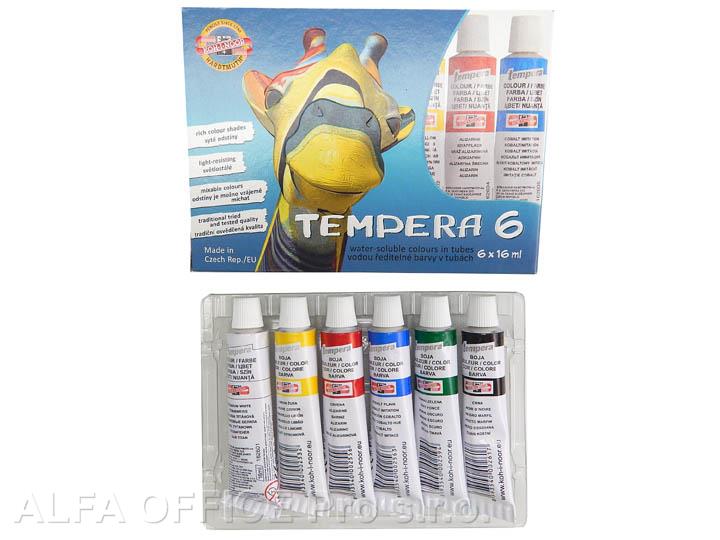 Temperové barvy - 6 barev / tuby 16 ml